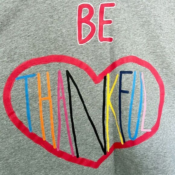 Wren + Glory NYC Hand Painted Be Thankful Oversized Hoodie - Picture 6 of 8